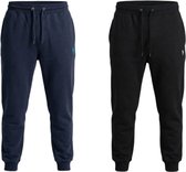 Hitman Joggingbroek Heren - 2-Pack - Trainingsbroek Heren - Sportbroek Heren - Sweatpants Heren - Katoen - Diepe Zakken - 1 x Blauw en 1 x Zwart - Maat M
