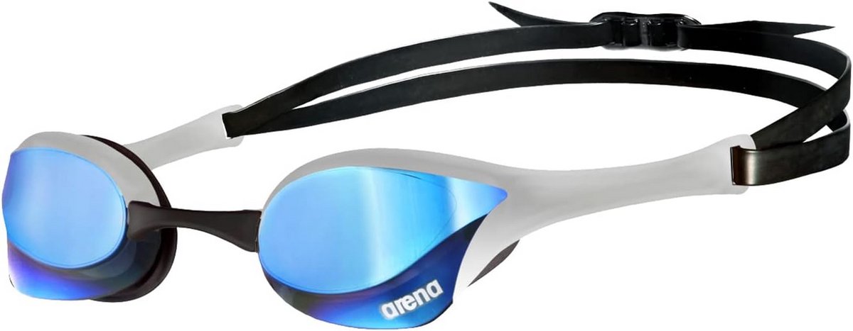 Zwemgoggles voor volwassenen met gebogen spiegellenzen - Antimist en UV-bescherming, 5 verwisselbare neusstukken