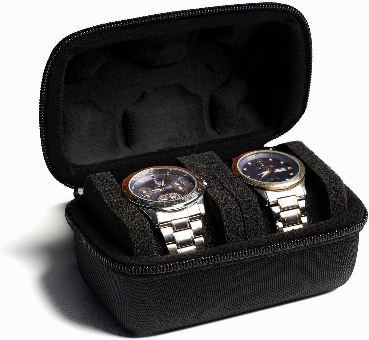 Twee slots harde horloge reismand - Horloge roll case voor het opslaan en organiseren van horloges