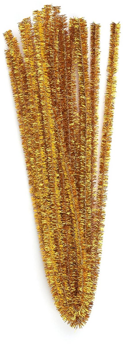 Gouden Metallic Chenille Draad - 10 Stuks van 50 cm