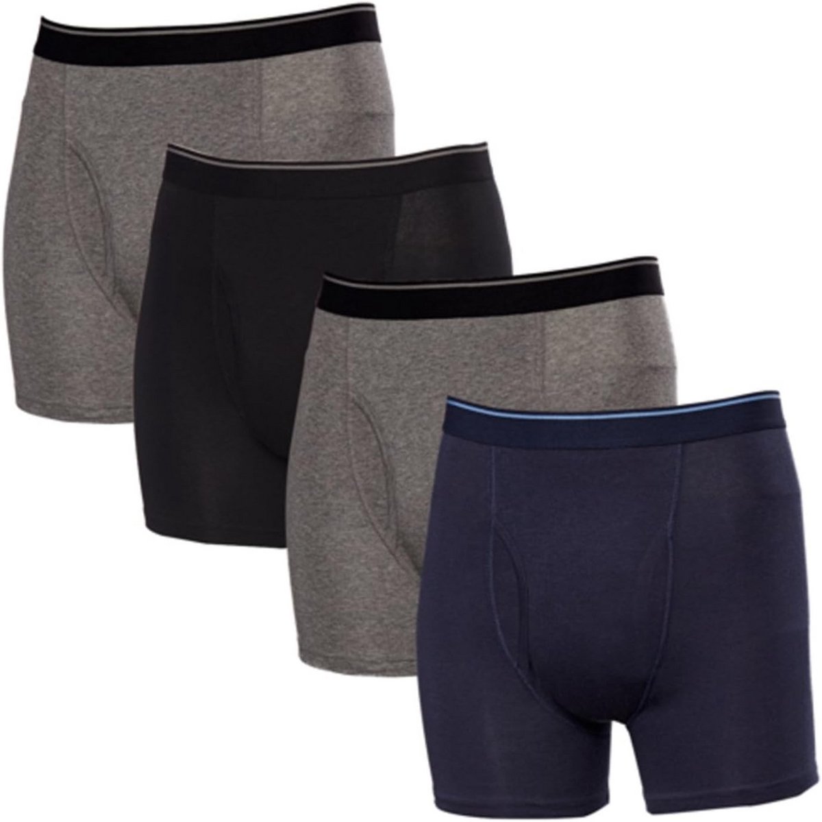 Korte Boxer voor Mannen - 4-pack van Zacht Pima Katoen
