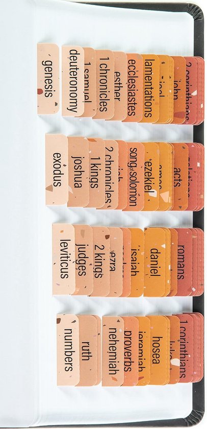 VANRA Bijbeltabbladen – Boho-thema, 66 Tabs + 9 Blanco Tabs, Handige Navigatie Voor Studiebijbel