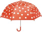 Paraplu - Rood - Met witte stippen