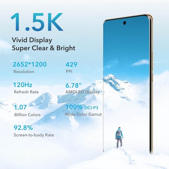 5G Smartphone met 108 MP Camera, 120 Hz AMOLED, 8 GB RAM, 256 GB Opslag ...
