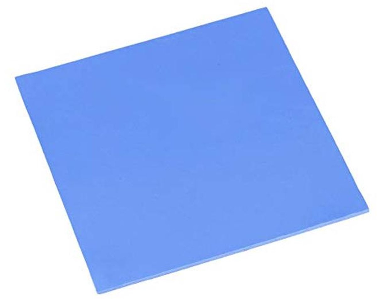 Thermoblok voor CPU van siliconen - 100 x 100 x 2 mm - Blauw