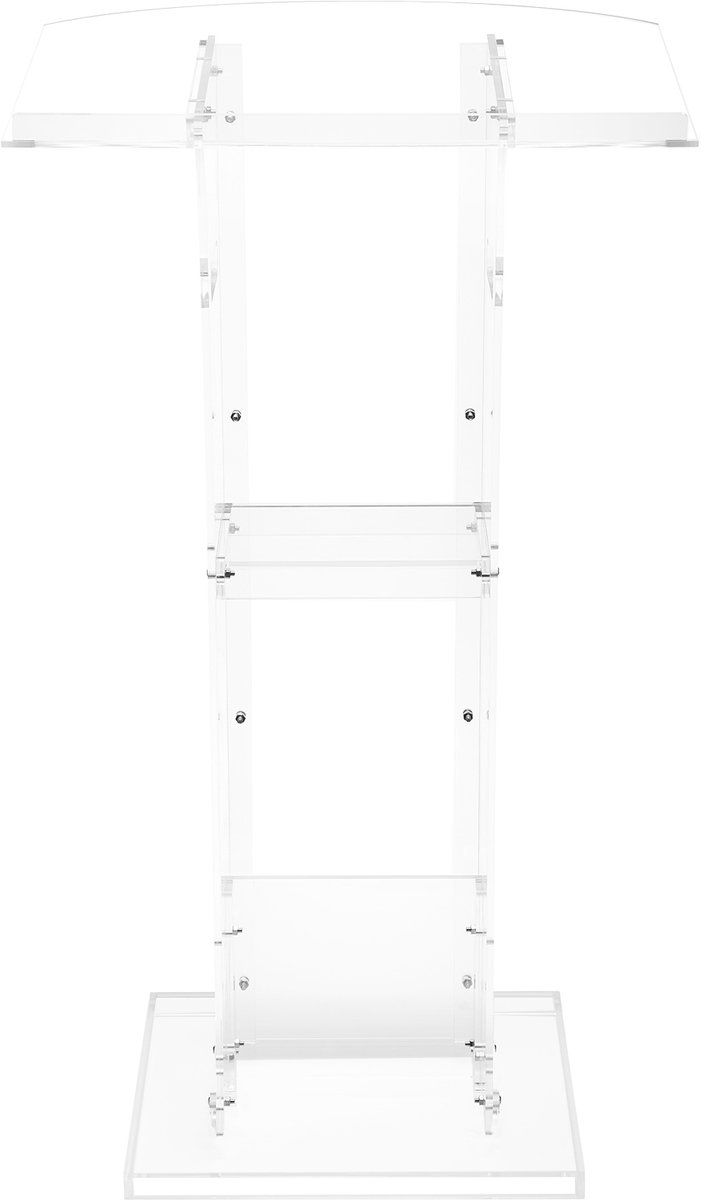 Podiumstandaard Lessenaar 109cm Acryl Breed Leesvlak Vloermodel