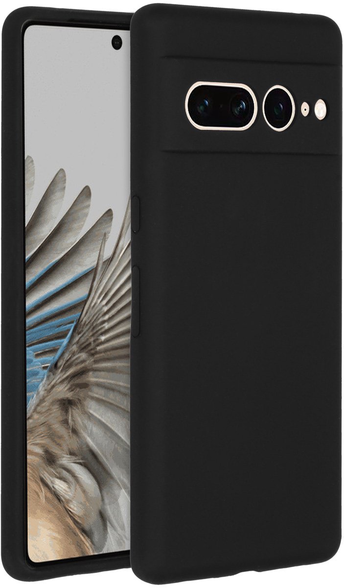 Accezz Hoesje - Geschikt voor Google Pixel 7 Pro - Liquid Silicone Backcover - Zwart