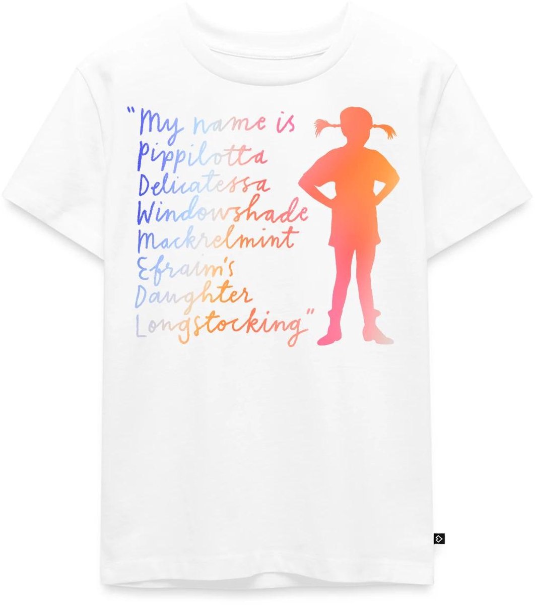 Pippi Langkous My Name Is … Bunt Premium T Shirt Kinderen