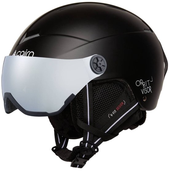 Cairn Kinder Skihelm met Vizier - Orbit Visor - Mat Black - Maat 51/53