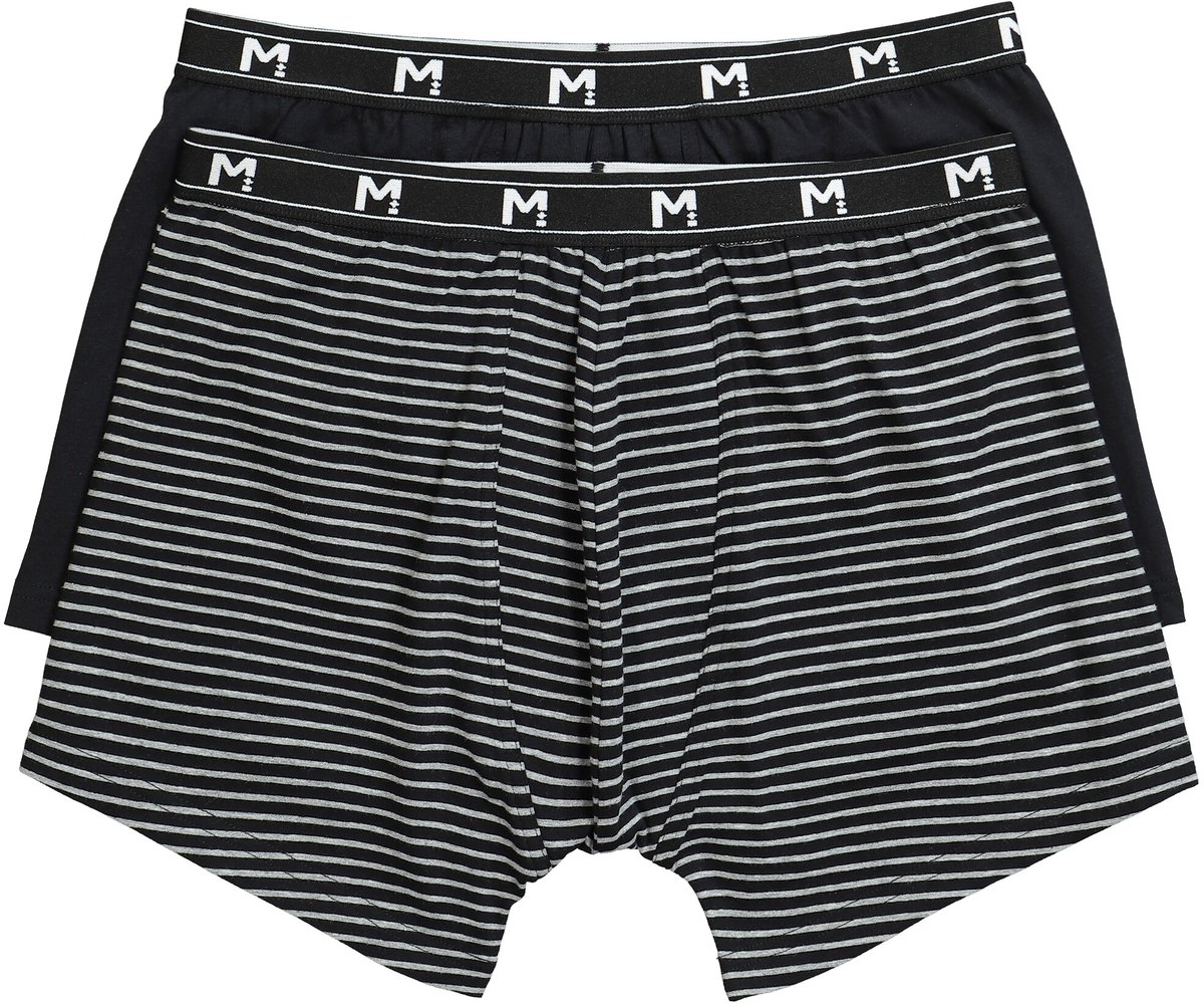 Men Plus - Heren - Midpants set van 2 onderbroek - Grijs melange - Maat 3XL