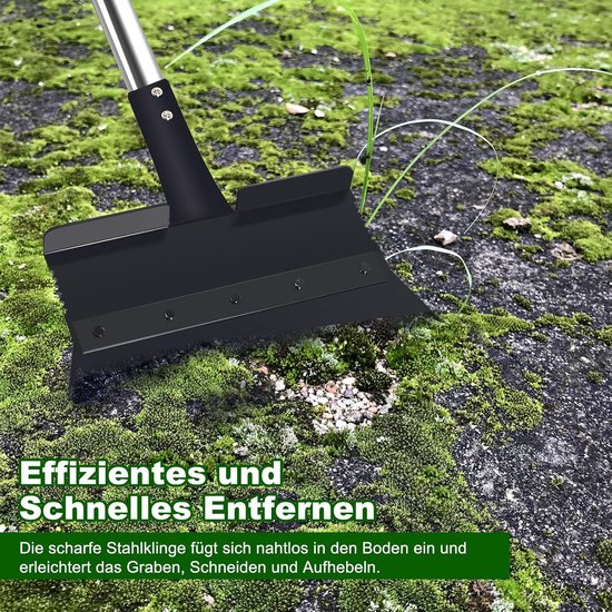 Multifunctionele Schoonmaalschop, 28 cm, Onkruid Schraper met Handvat, Tuingereedschap voor Onkruidverwijdering, Schok Schraper met Handvat voor Onkruid- en Mosverwijdering, Sneeuwschop — afbeelding 5