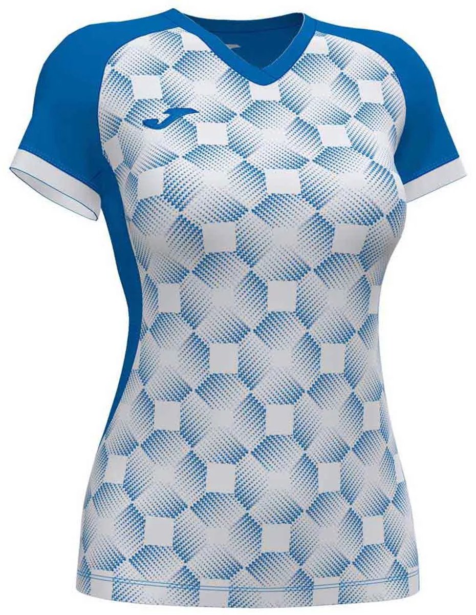 Joma Supernova Iii T-shirt Met Korte Mouwen Wit,Blauw 11-12 Years Jongens,Meisjes