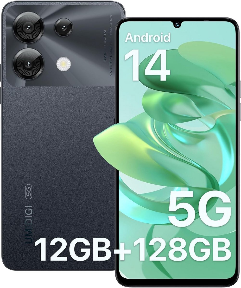 UMIDIGI G9 5G Android 14 smartphone 12GB+128GB 6,75 inch HD+ 50MP camera 5000 mAh accu 90Hz dual SIM 5G