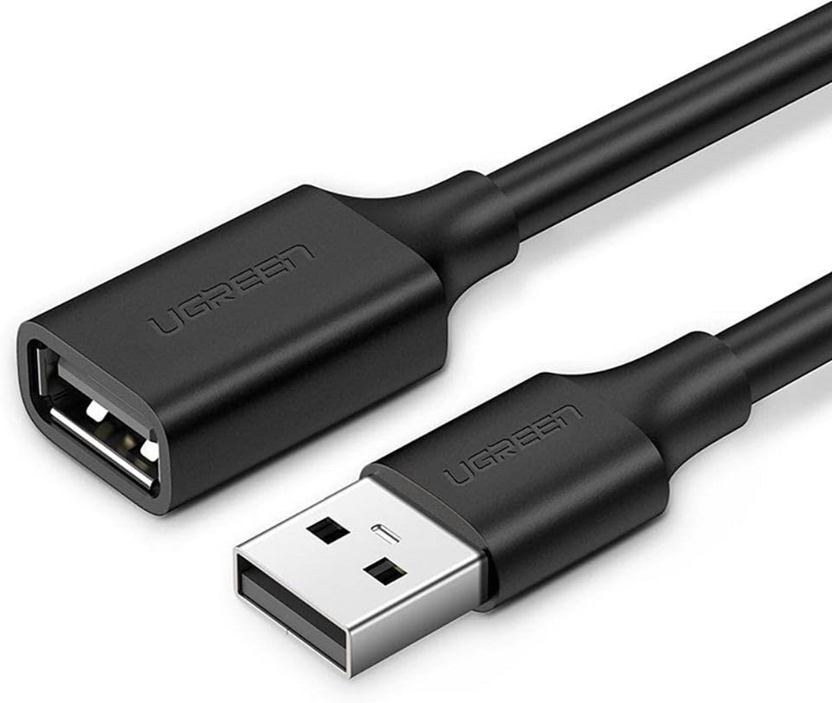USB A naar Female 2.0 Verlengkabel Zwart 1 Meter