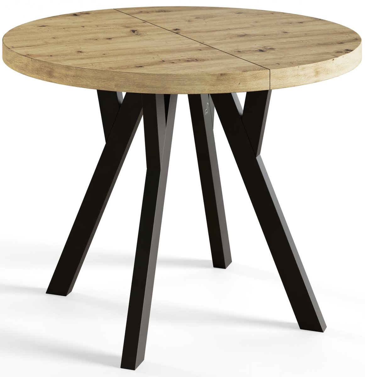 Ronde Tafel Uitschuifbare, Eettafel, Diameter 110 cm - 210 cm, Artisan, Verzameling Ovo