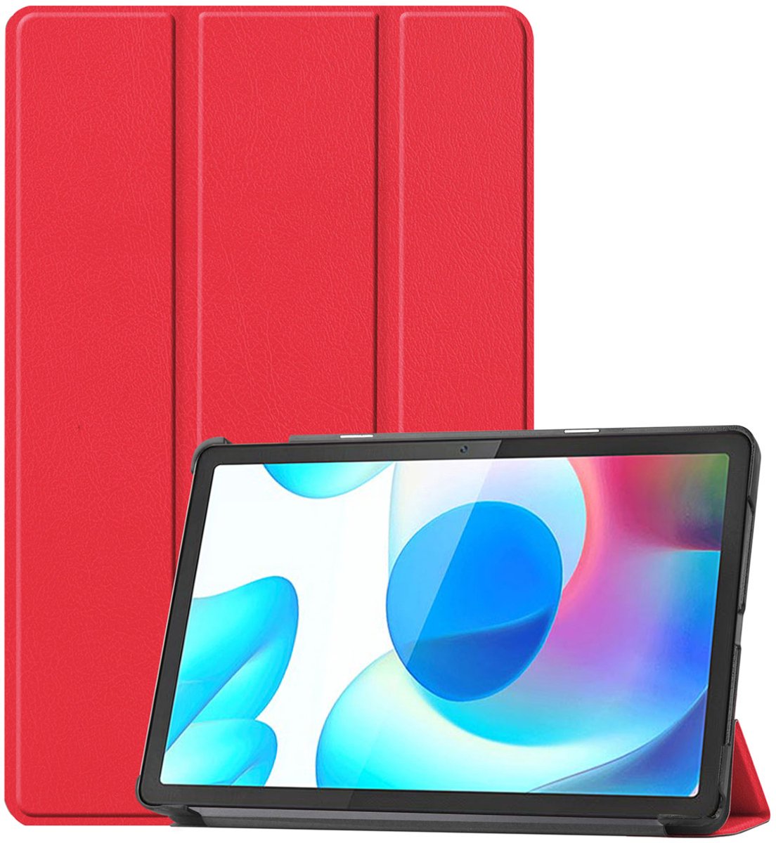 imoshion Tablet Hoes - Geschikt voor Realme Pad - Trifold Bookcase - Rood