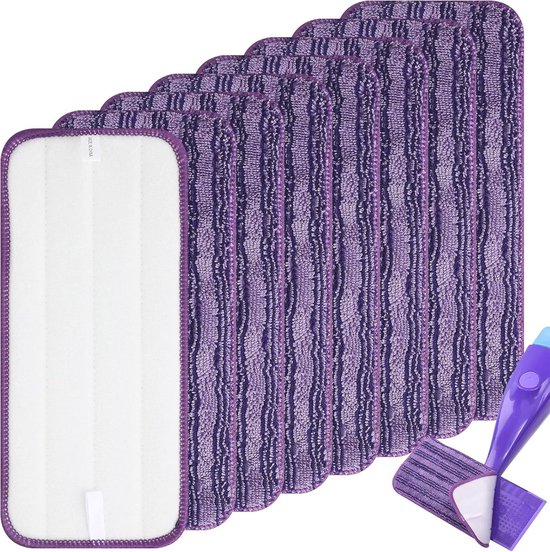 Microvezelmop vloerreinigingssysteem-wasbare pads, perfect voor het reinigen van hardhout, laminaat en tegels met zachte vulling en handgrepen, geschikt voor hout, muren, keukens