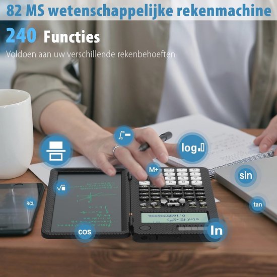 Studenten Rekenmachine Wetenschappelijke rekenmachine met notitieblok voor studenten | bol