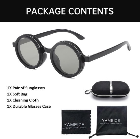 Polarized Round Adjustable Sunglasses for Men and Women - UV400 Protection for Beach and Outdoor Activities — afbeelding 2