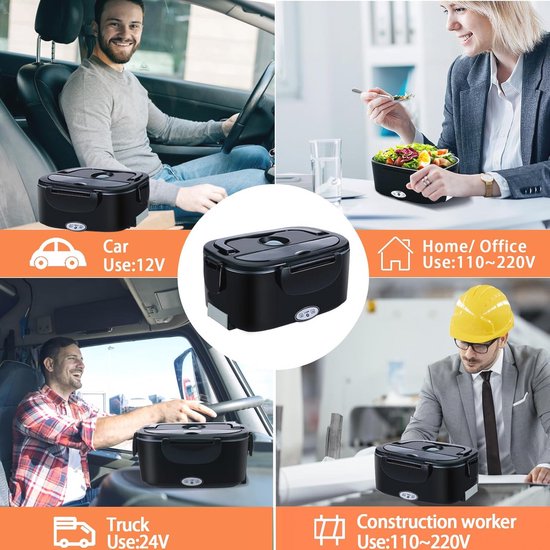 Aotto Elektrische voedselwarmer, draagbaar, grote capaciteit, 90 W