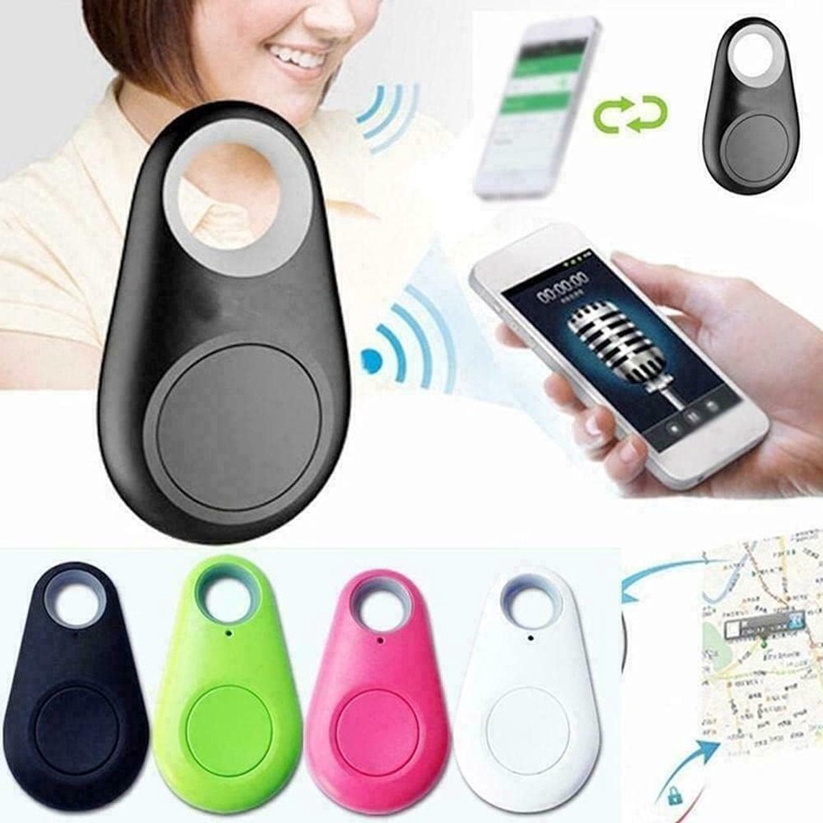 Universele Smart GPS Tag - Bluetooth 4.0 Tracker - Anti-Lost Alarm - Zoekhulp Gadget