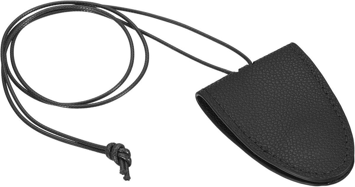 E-Ambar - Zwarte magnetische hoedclip van PU-leer voor handsfree bevestiging van zonnehoeden aan handtassen