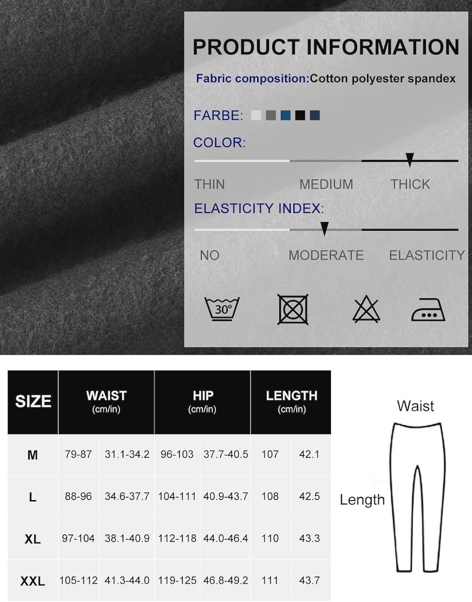 Fleece joggingsbroek voor heren met rechte pasvorm, elastische taille en zakken