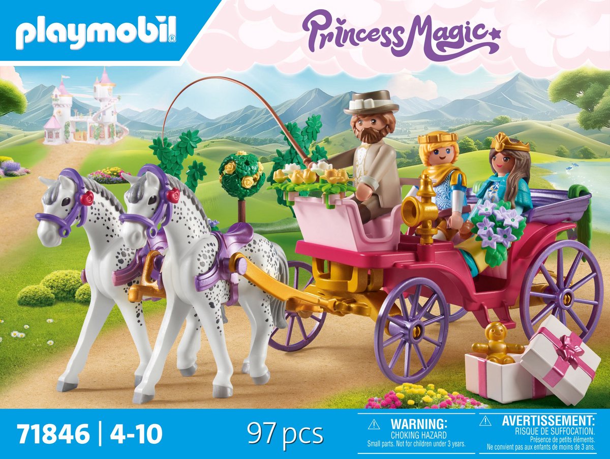 PLAYMOBIL Princess Magic Koetsrit met prins en prinses 71846 — afbeelding 6