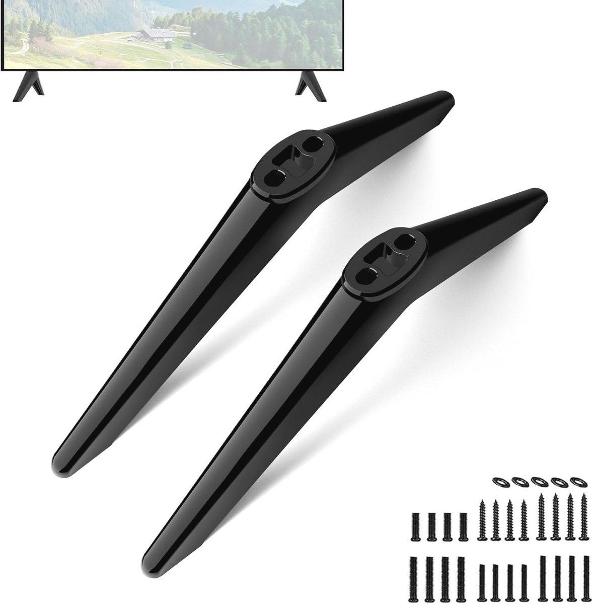 TV Stand Legs for 32 inch to 65 inch Models - Sturdy Replacement Feet for Flat Screen TVs