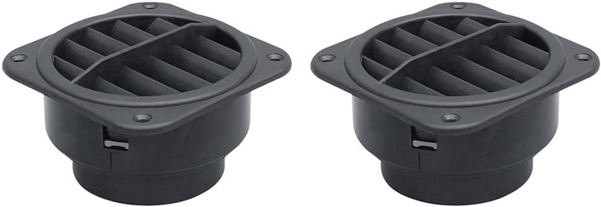 Warme luchtuitlaat 60mm - Verstelbare en afsluitbare luchtuitlaten voor staande verwarming - 2 stuks