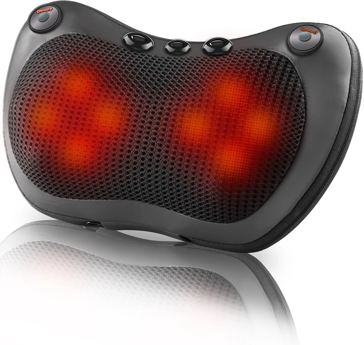 Vécarti - Massage Kussen - Verwarmd - Hoofd Nek Schouder - Ontspannen - Infrarood - Therapie - Massager - 30x19x5cm