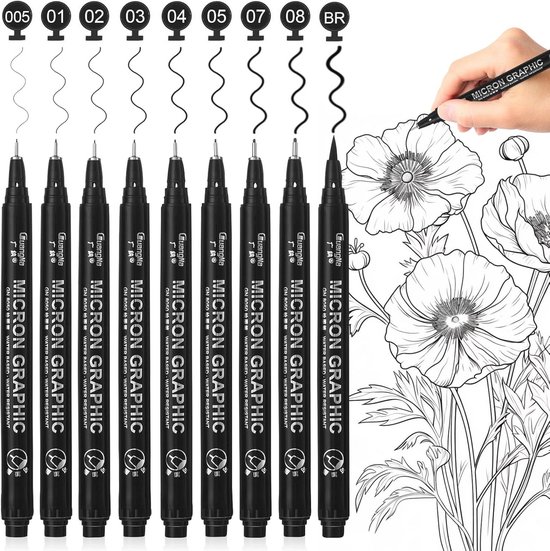 Multiliner roze 0,3 mm, tekenpen met water- en alcoholbestendige pigmentinkt in roze, professionele fineliner voor schetsen, illustraties en contouren Multiliner roze 0,3 mm, tekenpen met water- en alcoholbestendige pigmentinkt in roze, professionele fineliner voor schetsen, illustraties en contouren