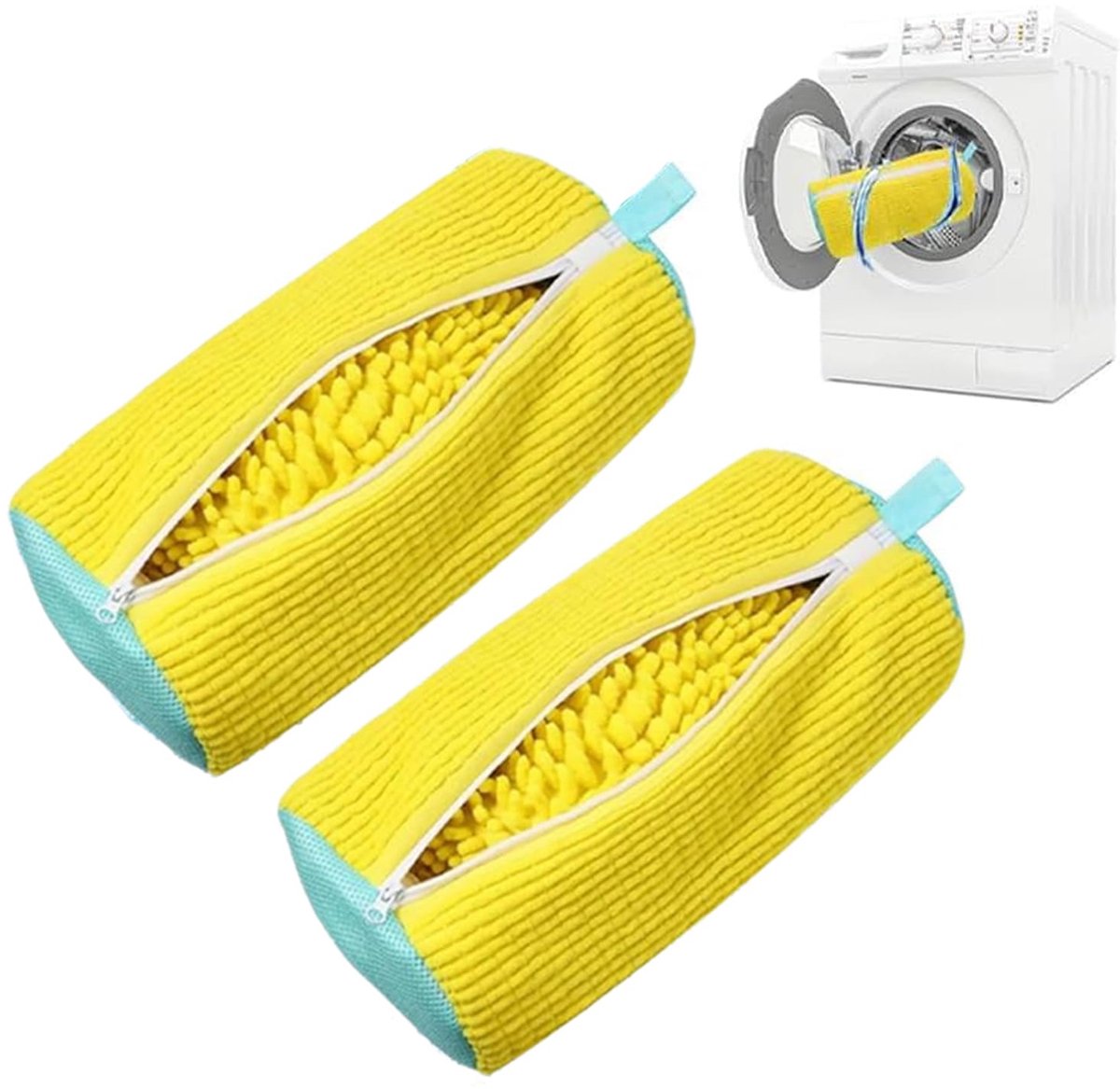 Unyqoos® schoenwaszakken met ritssluiting voor veilige wasbeurt