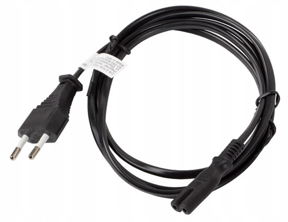 Lanberg CA-C7CA-10CC-0030-BK electriciteitssnoer Zwart 3 m C7 stekker CEE7/16