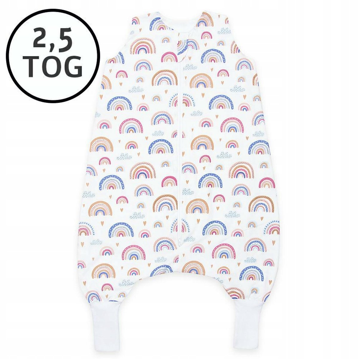 Hele Jaar Baby Slaapzak met Broekspijpen - 56-68 cm, 2.5 TOG, 100% Katoen