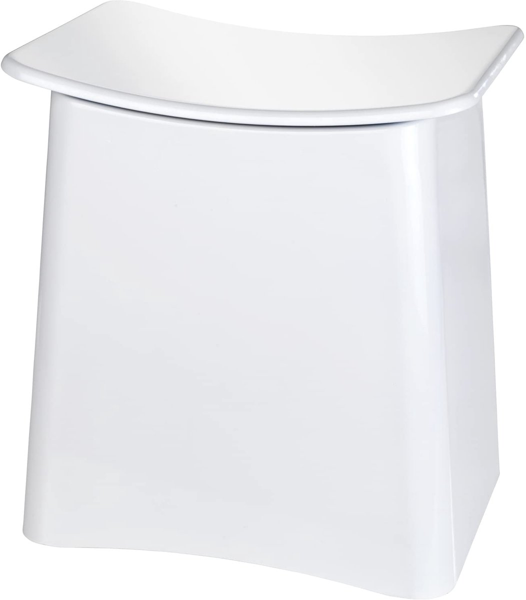 Unyqoos® Witte multifunctionele kruk met uitneembare waszak voor badkamer