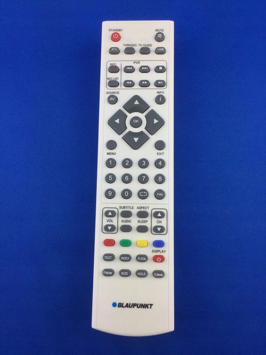 Originele Blaupunkt TV Afstandsbediening Wit - Modellen 32/124i, W215/194