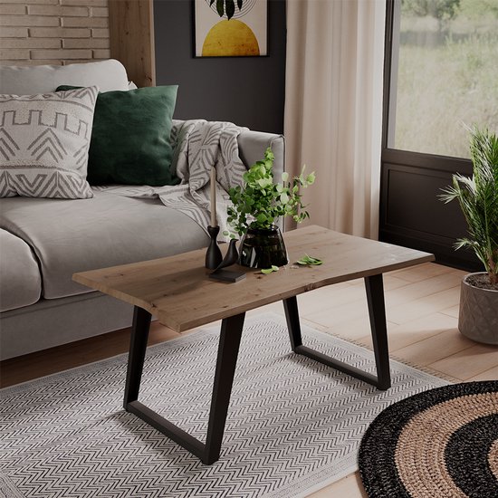 Hoyz - Salontafel Rond Metallic - Zwart - Set van 2 - 76x76x40 | Leen Bakker