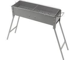 BBQ-grills - Voor camping en outdoor - Draagbare, opvouwbare houtskoolbarbecue - Grijs - 80*18*13cm