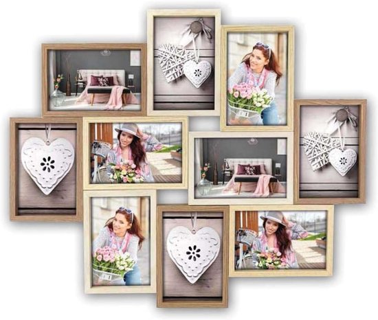 Multi-fotolijst in zwart voor 4 foto's Multi-fotolijst in zwart voor 4 foto's