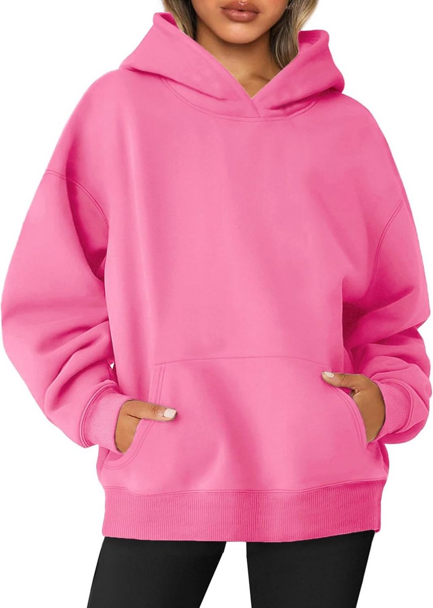 Dames Hoodie Oversized Sport - Fleece Capuchontrui met Lange Mouwen