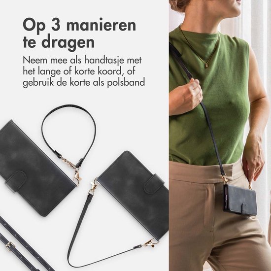 Étui iMoshion adapté à l'étui Samsung Galaxy A54 (5G) avec porte-cartes - Bookcase iMoshion avec cordon - Zwart