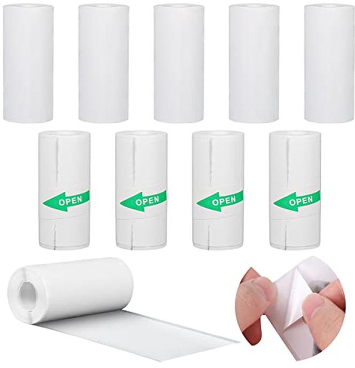 10 rollen thermisch papier voor instant camera's en zelfklevende stickers