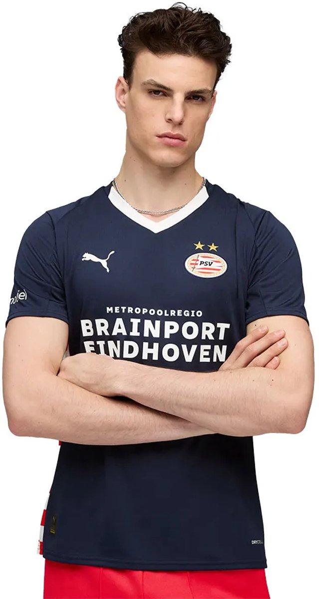 Puma Psv Eindhoven 25/26 Replica Weg T-shirt Met Korte Mouwen Blauw S Man