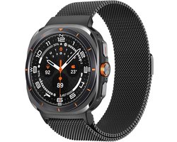 Milanees magnetisch bandje - Geschikt voor Samsung Galaxy Watch Ultra (2024/2025) - Zwart