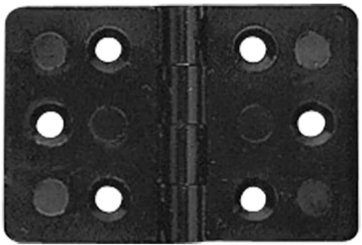 Lalizas Scharnier polyamide - 60x40 mm - Zwart