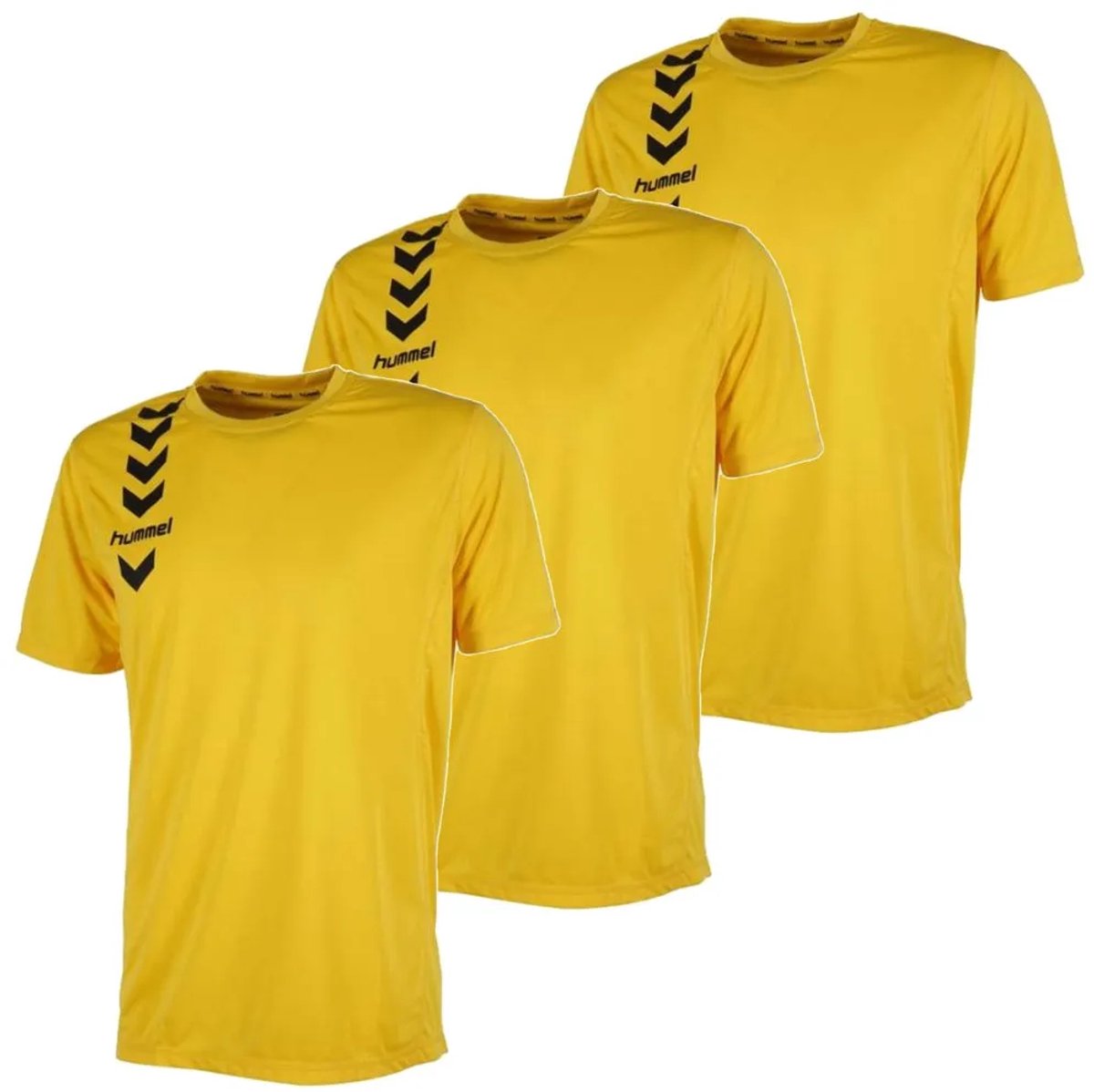 Hummel Pk5056 T-shirt Met Korte Mouwen 3 Eenheden Geel L Man
