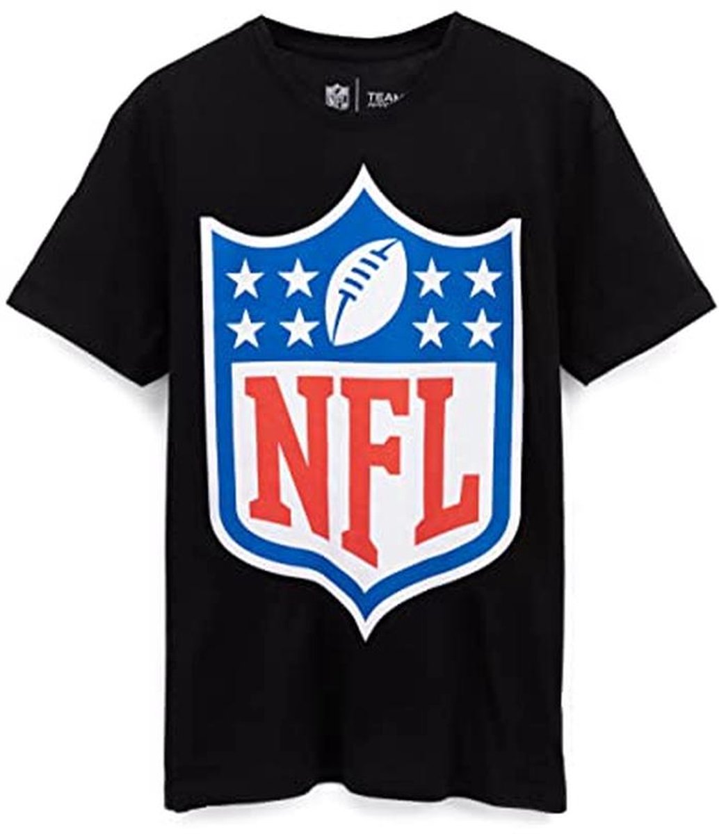 Amerikaans Voetbal T-shirt voor Mannen met Schild Logo - Zwart
