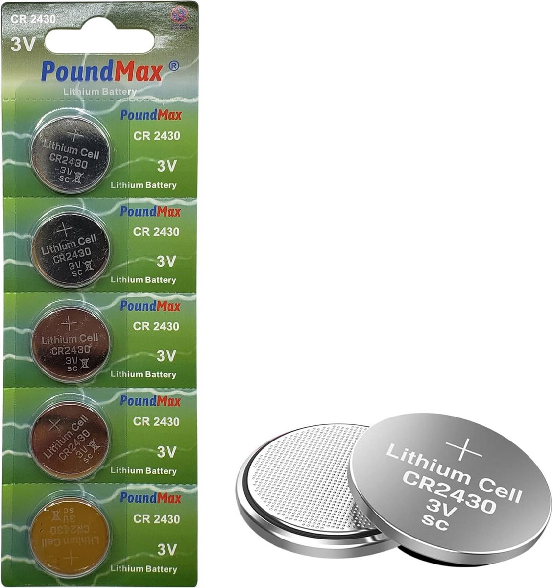 Lithium Knoopcellen CR2430 3V - 5 Stuks