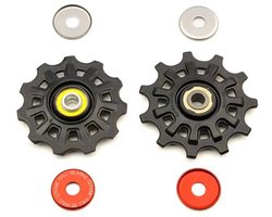 Campagnolo Super Record 11s Derailleurwieltjes Set Voor Fietsen Zwart